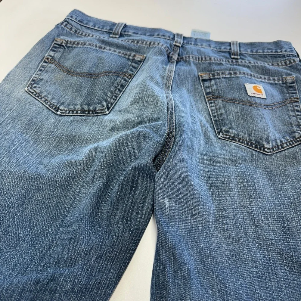 Carhartt Jeans Men 36x31 Blue Relaxed Fit Workwear Denim Straight‎ Leg